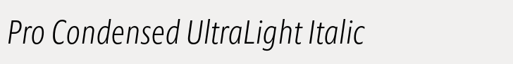 Morandi Pro Condensed UltraLight Italic
