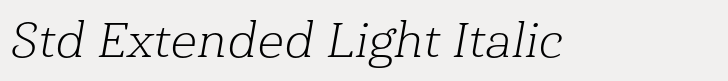 Haboro Serif Std Extended Light Italic