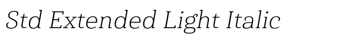 Haboro Serif Std Extended Light Italic