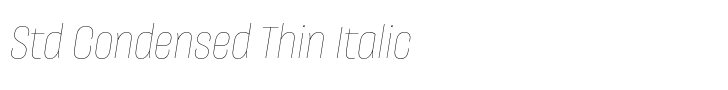 Galeana Std Condensed Thin Italic