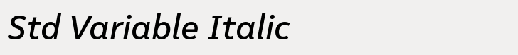 Malva Std Variable Italic
