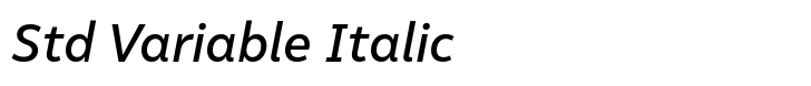 Malva Std Variable Italic