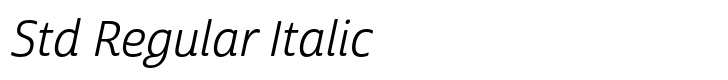 Cabrito Sans Std Regular Italic