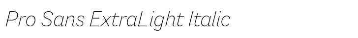 Macklin Pro Sans ExtraLight Italic