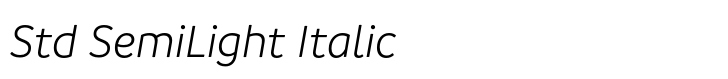 Branding Std SemiLight Italic