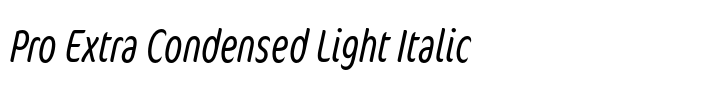 FF Cocon Pro Extra Condensed Light Italic