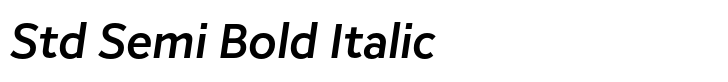 Inter Sans Std Semi Bold Italic