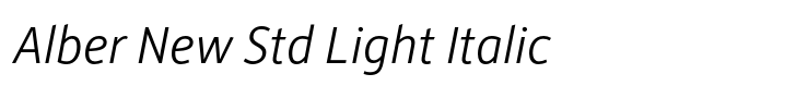 Alber New Std Light Italic
