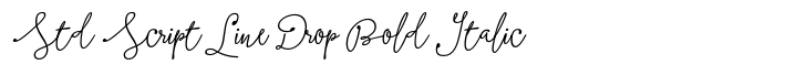 Boho Std Script Line Drop Bold Italic