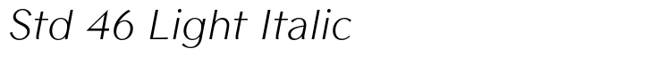 Contax Sans Std 46 Light Italic