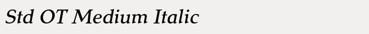 Tarocco Std OT Medium Italic