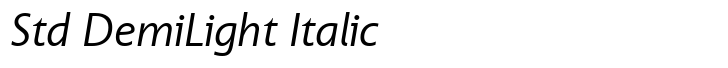 Unita Std DemiLight Italic