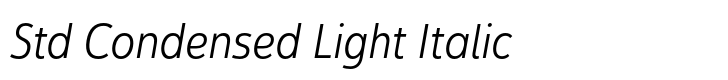Yorkten Std Condensed Light Italic