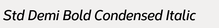 Corbert Condensed Std Demi Bold Condensed Italic