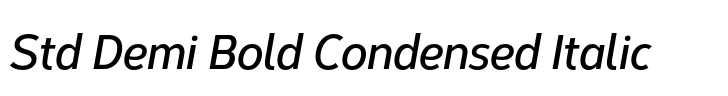 Corbert Condensed Std Demi Bold Condensed Italic