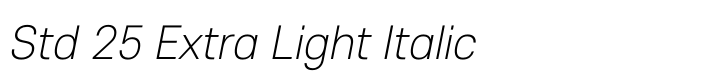 Core Sans E Std 25 Extra Light Italic