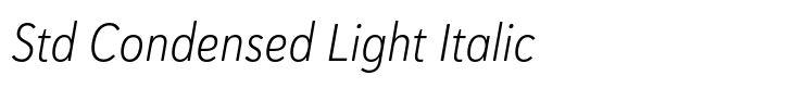 Haboro Soft Std Condensed Light Italic