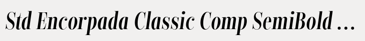 Encorpada Classic Compressed Std Encorpada Classic Comp SemiBold Italic