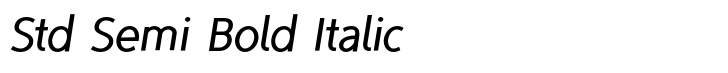 TyfoonSans Std Semi Bold Italic