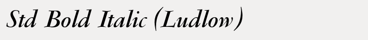 Garamond Std Bold Italic (Ludlow)