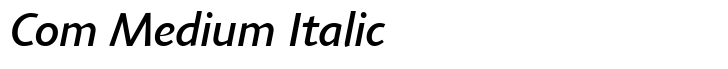 Agilita Com Medium Italic