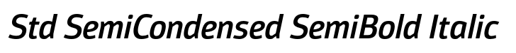 Moveo Sans Std SemiCondensed SemiBold Italic