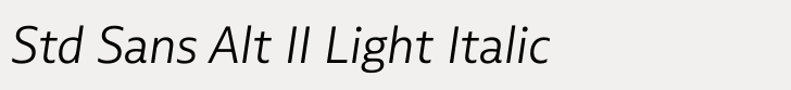 Multiple Std Sans Alt II Light Italic