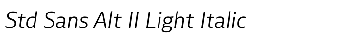Multiple Std Sans Alt II Light Italic