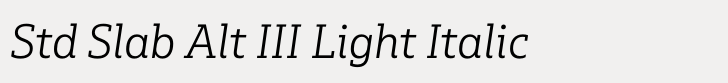Multiple Std Slab Alt III Light Italic