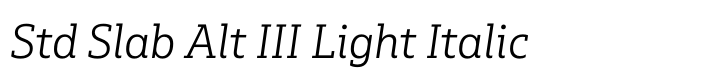 Multiple Std Slab Alt III Light Italic