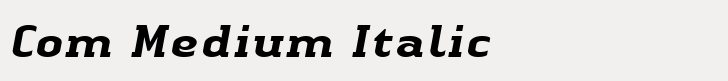 Linotype Authentic Serif Com Medium Italic