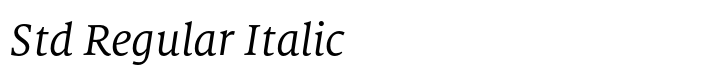 FF Milo Serif Std Regular Italic