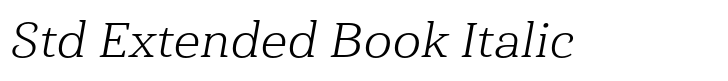 Haboro Serif Std Extended Book Italic
