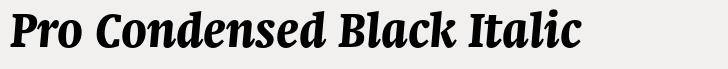 Neue Swift Pro Condensed Black Italic