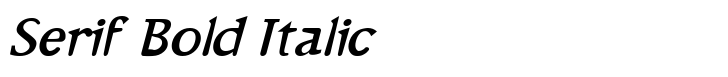 Emulate Serif Bold Italic
