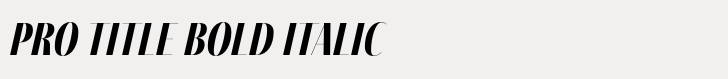 Fino Sans Pro Title Bold Italic