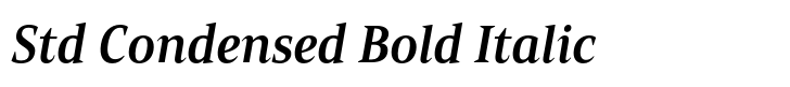 Mandrel Std Condensed Bold Italic