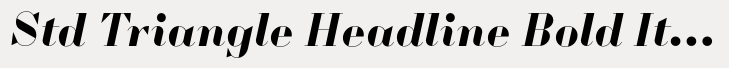 Quair Std Triangle Headline Bold Italic