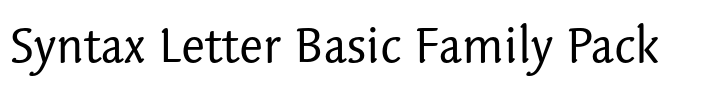 Syntax Letter Basic Family Pack
