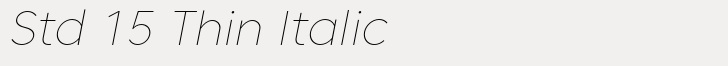 Core Sans C Std 15 Thin Italic