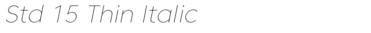 Core Sans C Std 15 Thin Italic