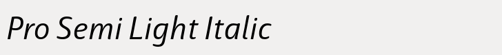 Haptic Pro Pro Semi Light Italic