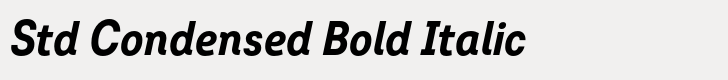 Intro Std Condensed Bold Italic