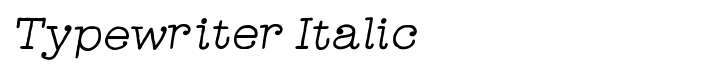 Catalina Typewriter Italic