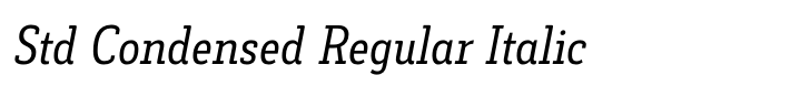 Decour Std Condensed Regular Italic