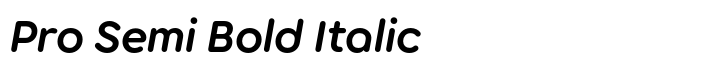 Torus Pro Pro Semi Bold Italic