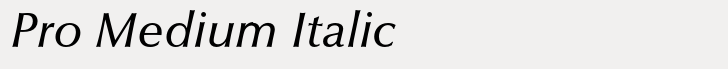 Optima Pro Medium Italic