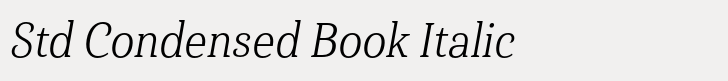 Haboro Serif Std Condensed Book Italic