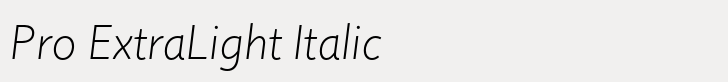 Quire Sans Pro ExtraLight Italic