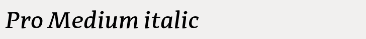 Adagio Serif Pro Medium italic